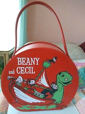 Vintage 1961 Beany and Cecil metal lunch box with screw top 